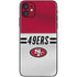 NFL San Francisco 49ers White Striped iPhone 11 Skin